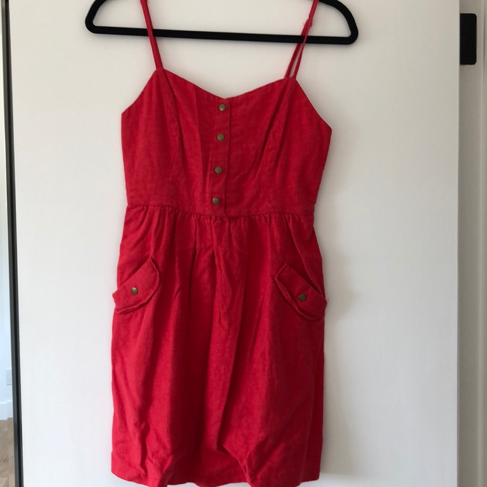 Urban Outfitters Cope Red Cutout Back Dress